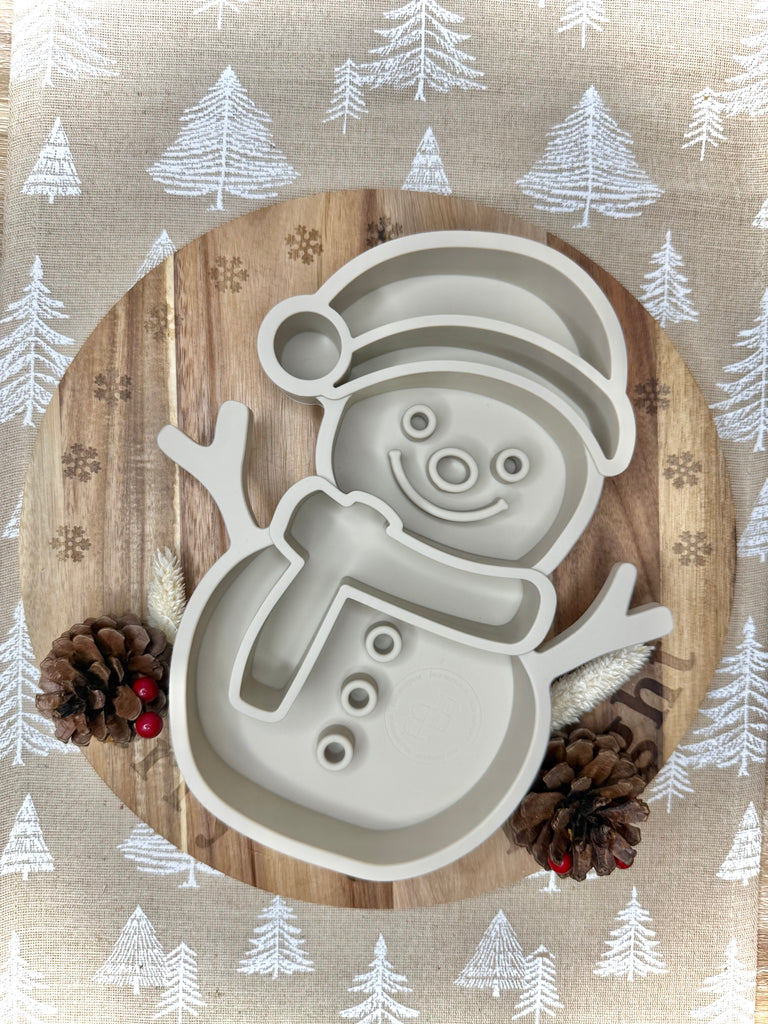 Premium Christmas Snowman Slow Feeder Cream