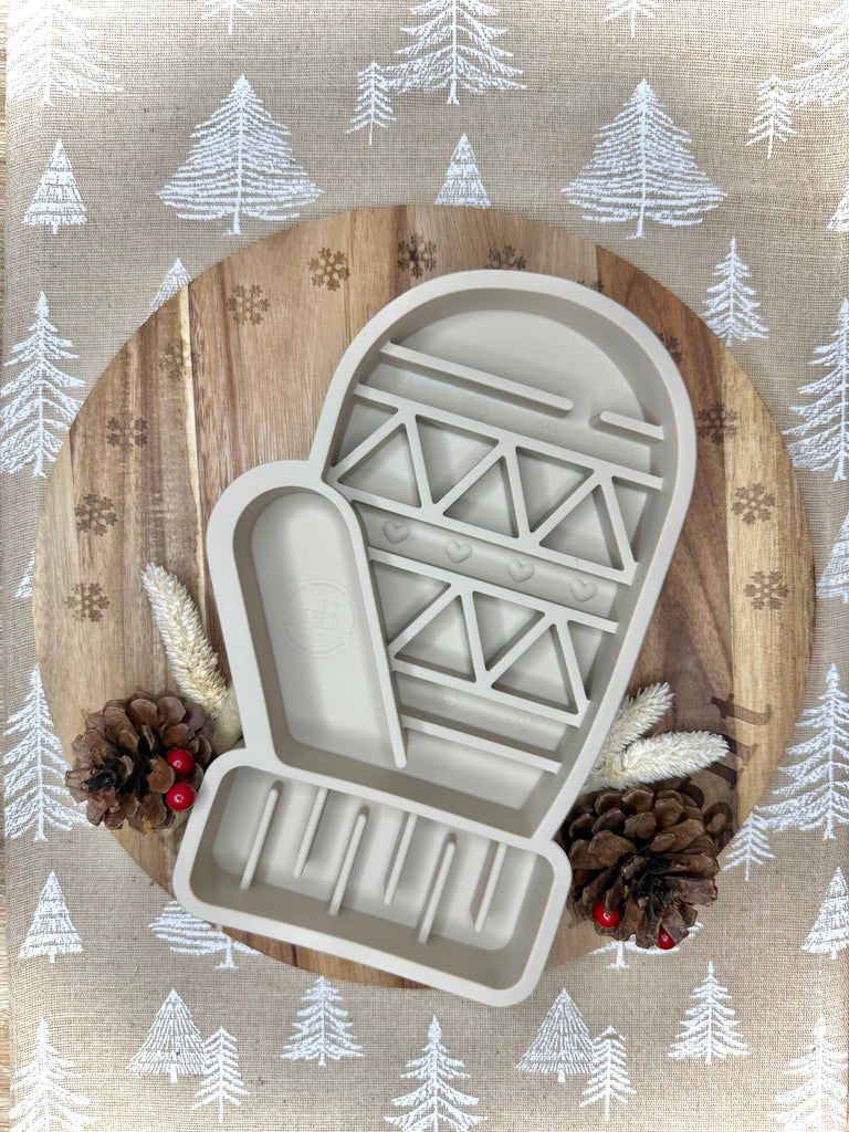 Premium Christmas Mitten Slow Feeder Cream