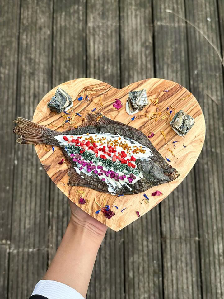 Premium Olive Wood Heart Shaped Board