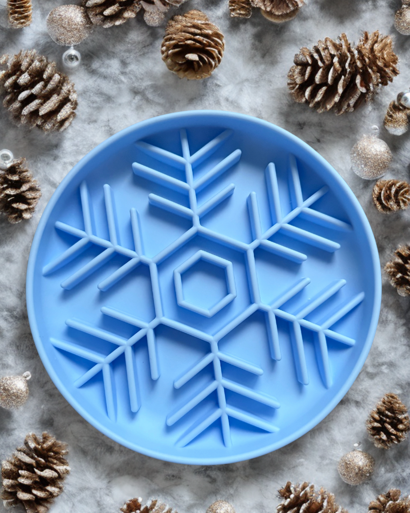 Premium Christmas Snowflake Slow Feeder Sky Blue