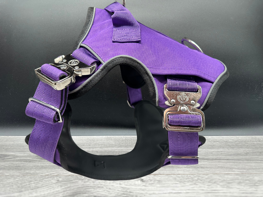 The Ultimate BTactical Harness - Purple | Durable Tracker Dog Harness