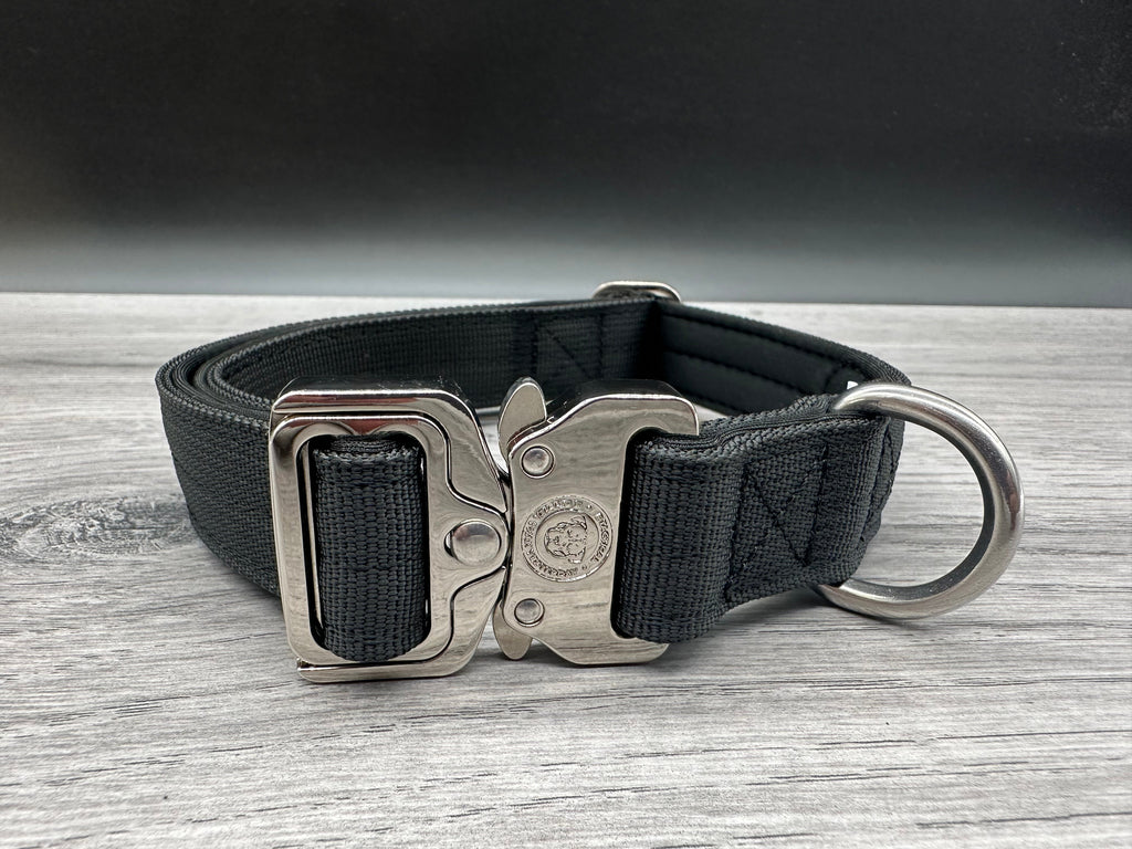 2.5cm BTactical Collar - Black | Durable Dog Collar