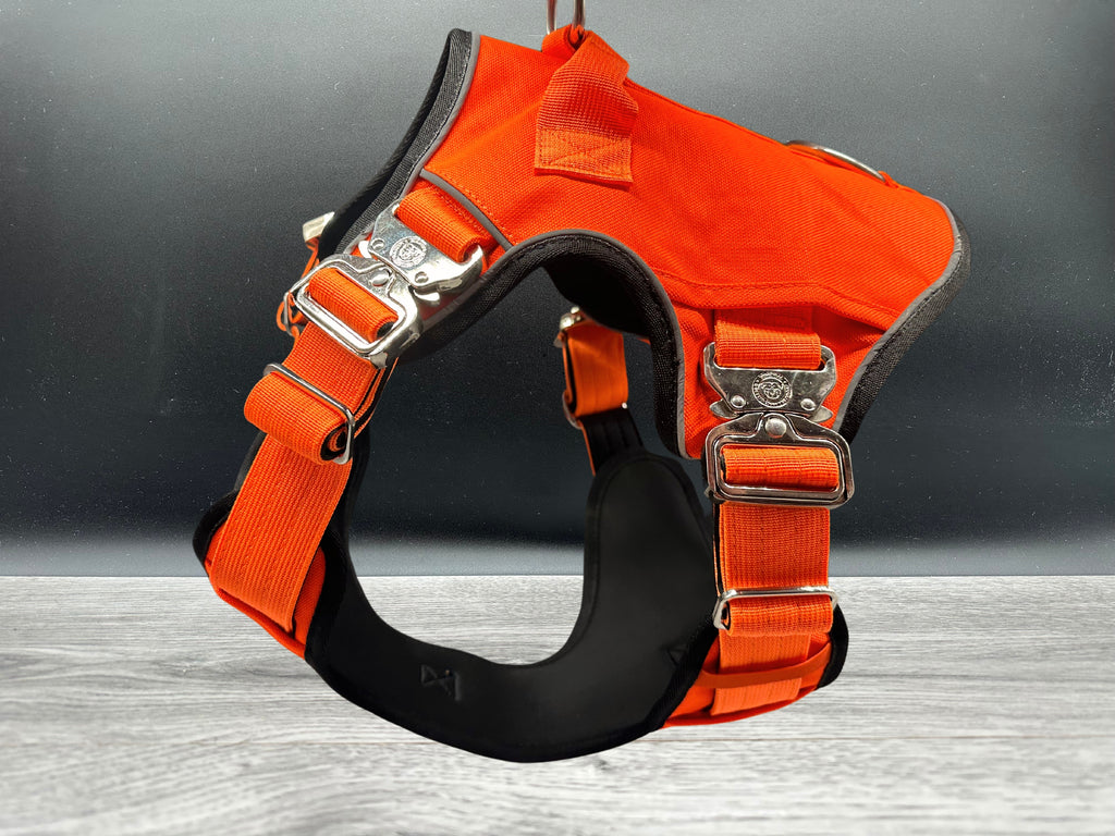 The Ultimate BTactical Harness - Orange | Durable Tracker Dog Harness