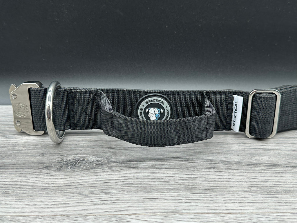 4cm BTactical Collar - Black | Durable Dog Collar With Handle