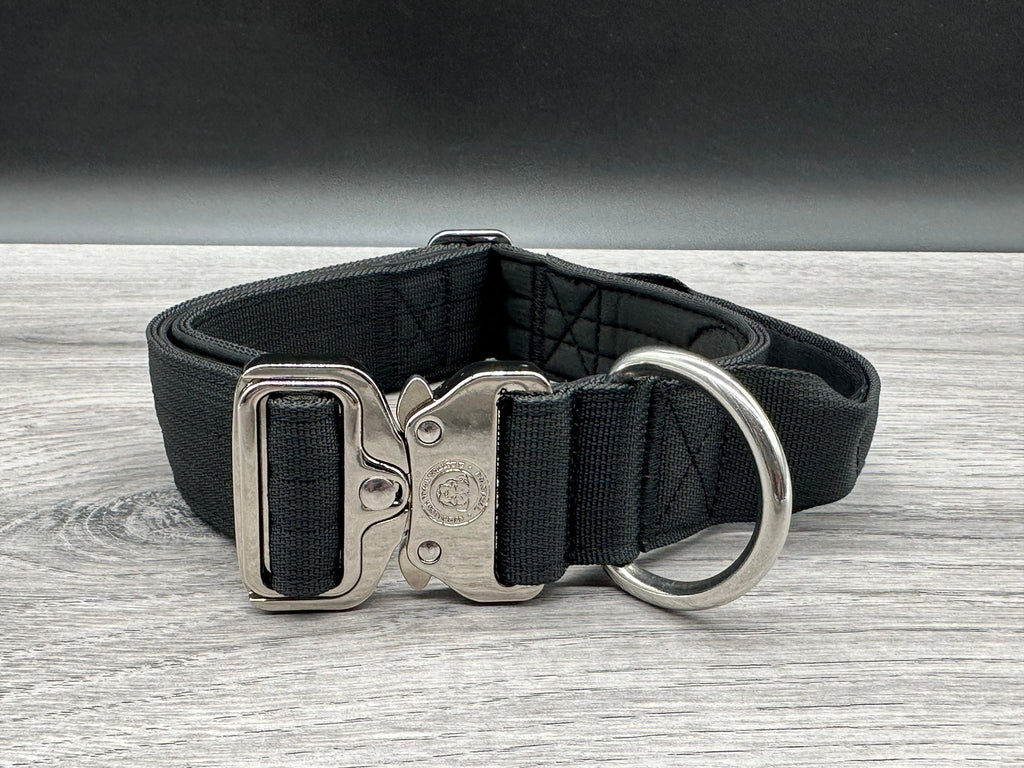 4cm BTactical Collar - Black | Durable Dog Collar With Handle