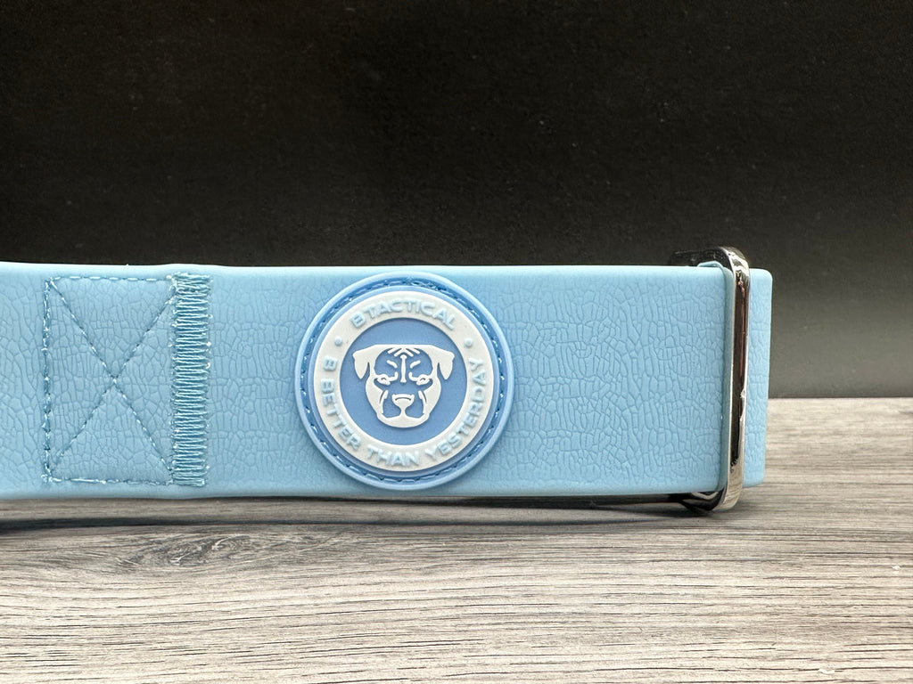 LIMITED EDITION 4cm Pastel BTactical Collar - Blue | PVC Durable Dog Collar