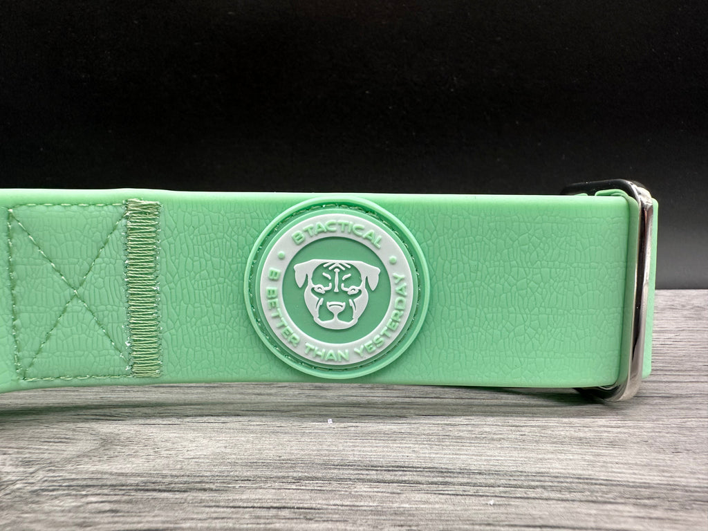 LIMITED EDITION 4cm Pastel BTactical Collar - Green | PVC Durable Dog Collar