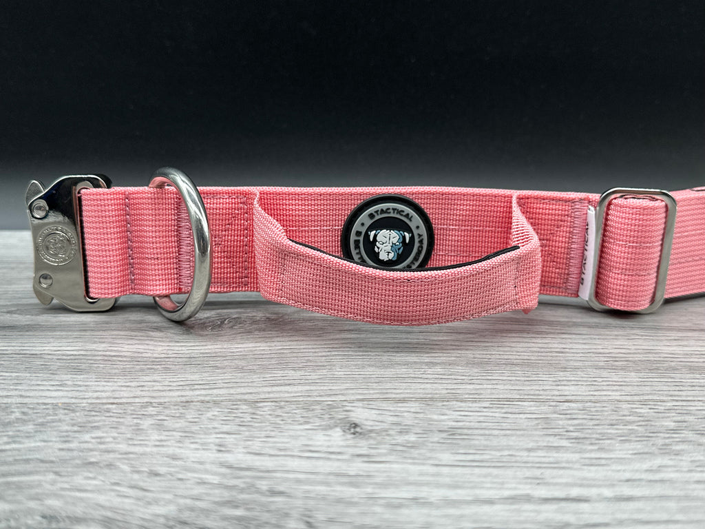 4cm BTactical Collar - Pink | Durable Dog Collar With Handle