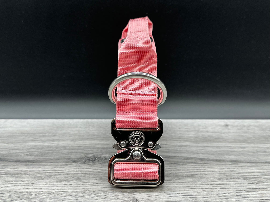 4cm BTactical Collar - Pink | Durable Dog Collar With Handle