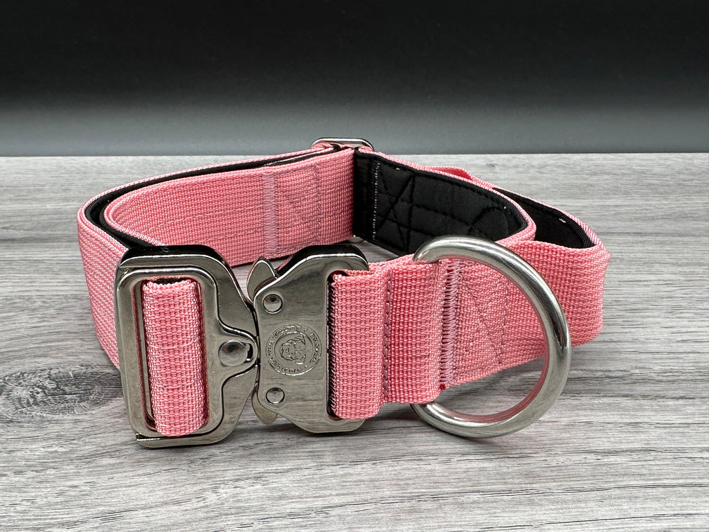 4cm BTactical Collar - Pink | Durable Dog Collar With Handle