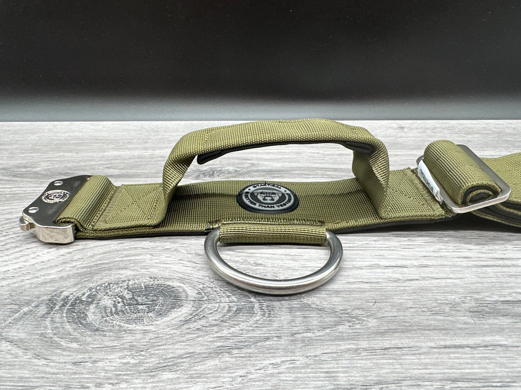 5cm BTactical Collar - Khaki Green | Durable Dog Collar With Handle