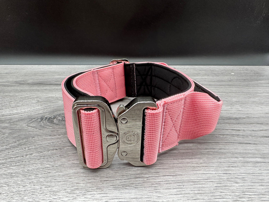 5cm BTactical Collar - Pink | Durable Dog Collar With Handle