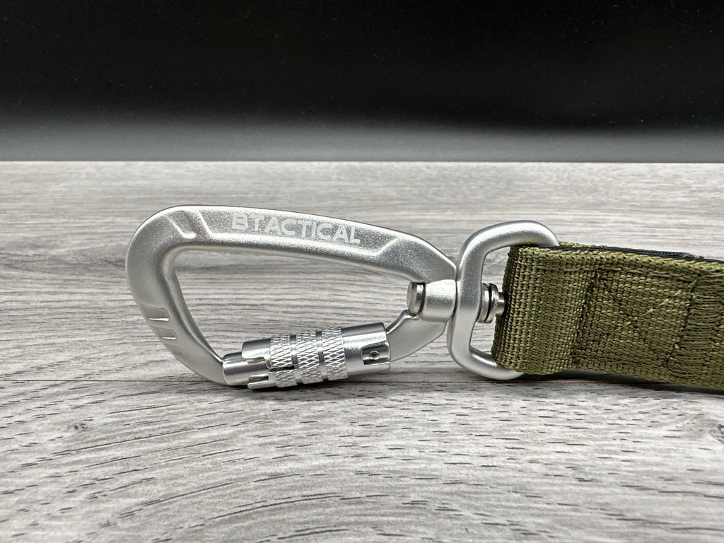 BTactical Lead - Khaki Green | 150cm Extra Strong, Durable Carabiner Clip Dog Lead