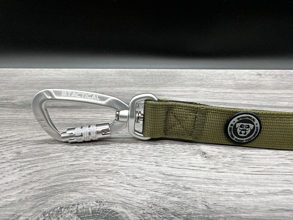 BTactical Lead - Khaki Green | 150cm Extra Strong, Durable Carabiner Clip Dog Lead