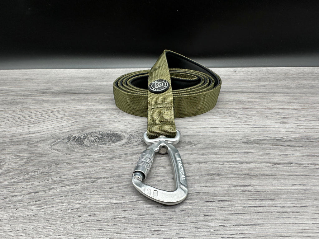 BTactical Lead - Khaki Green | 150cm Extra Strong, Durable Carabiner Clip Dog Lead