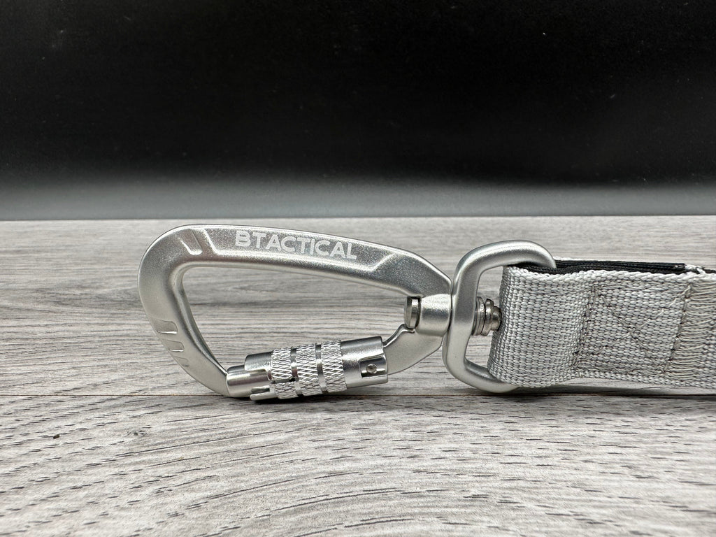 BTactical Lead - Grey | 150cm Extra Strong, Durable Carabiner Clip Dog Lead