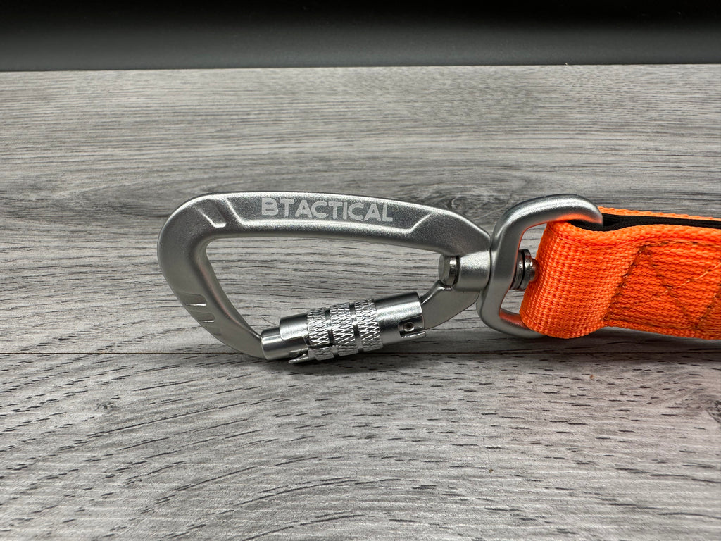 BTactical Lead - Orange | 150cm Extra Strong, Durable Carabiner Clip Dog Lead