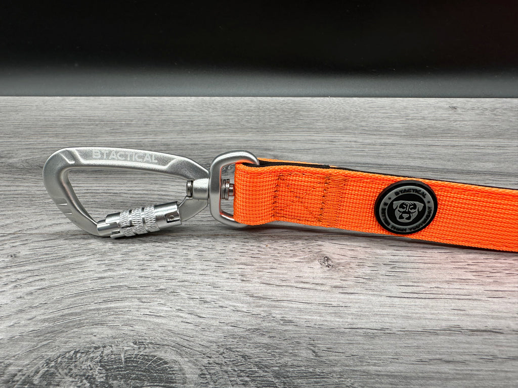 BTactical Lead - Orange | 150cm Extra Strong, Durable Carabiner Clip Dog Lead