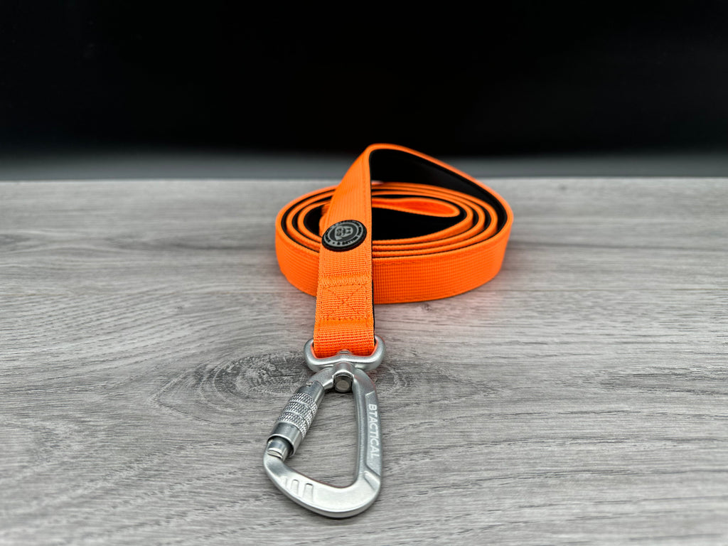 BTactical Lead - Orange | 150cm Extra Strong, Durable Carabiner Clip Dog Lead