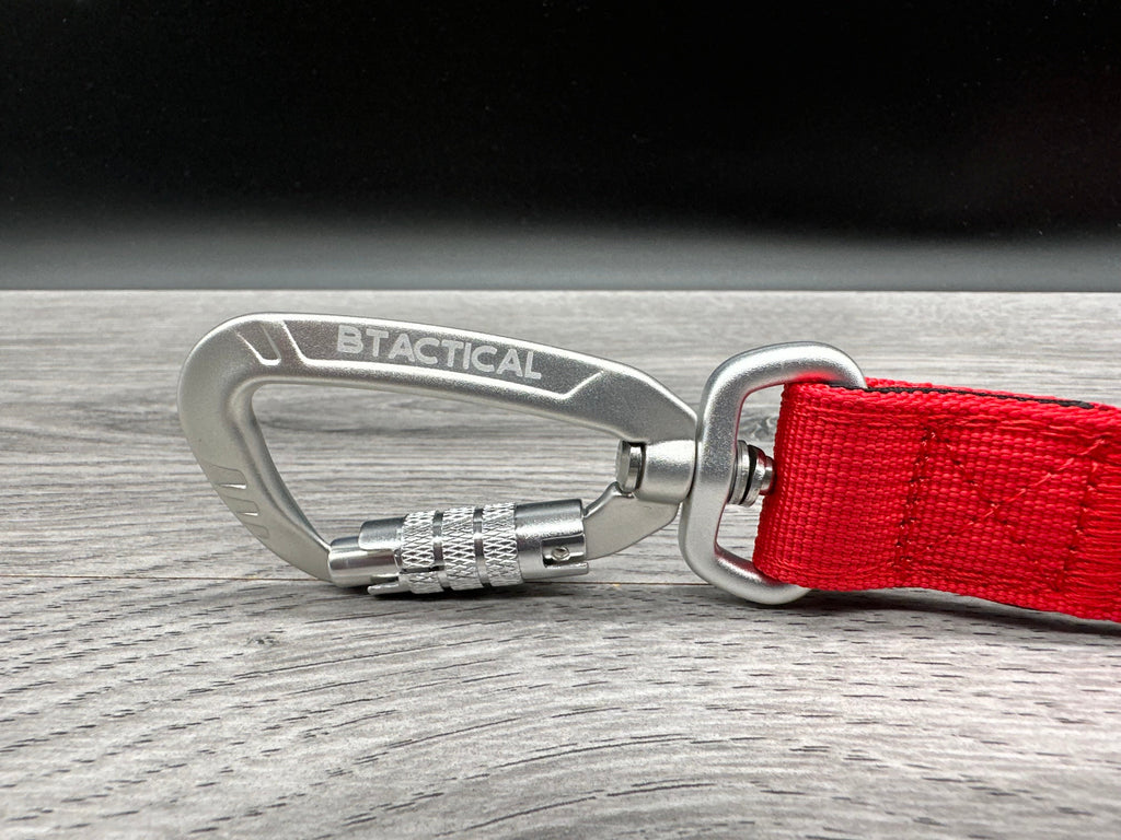 BTactical Lead - Red | 150cm Extra Strong, Durable Carabiner Clip Dog Lead