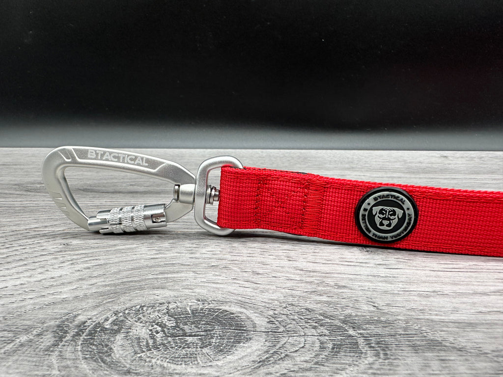 BTactical Lead - Red | 150cm Extra Strong, Durable Carabiner Clip Dog Lead