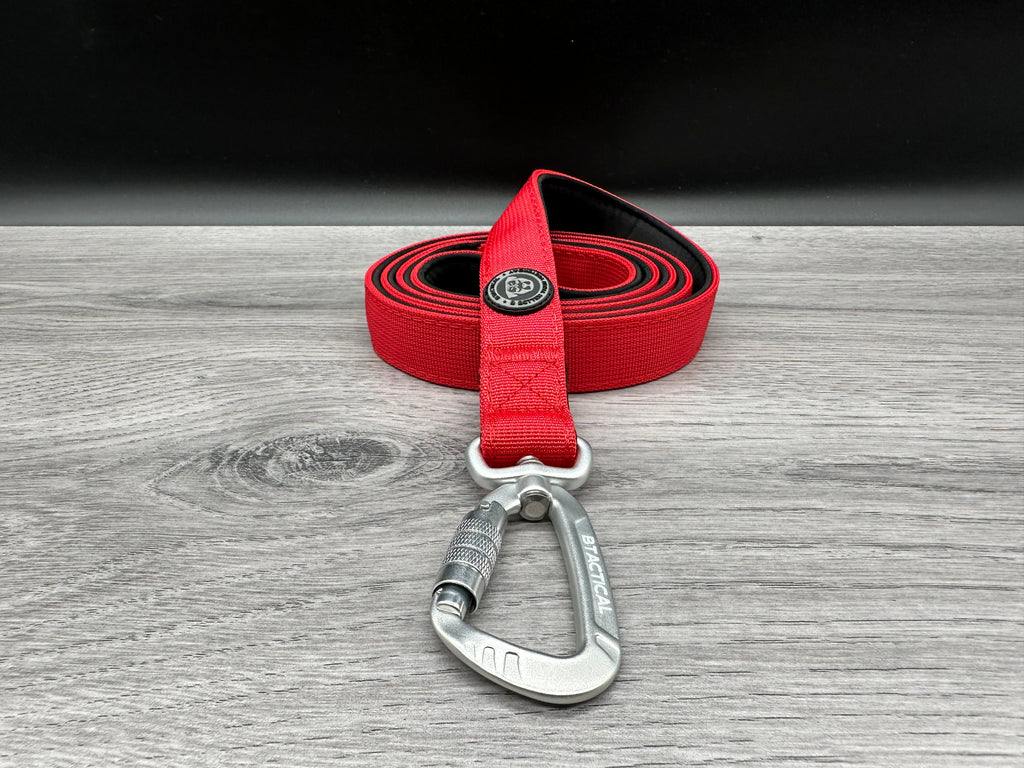 BTactical Lead - Red | 150cm Extra Strong, Durable Carabiner Clip Dog Lead